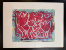 Load image into Gallery viewer, SNACK* Art Collagraph on Colored Paper 8.5"x11"
